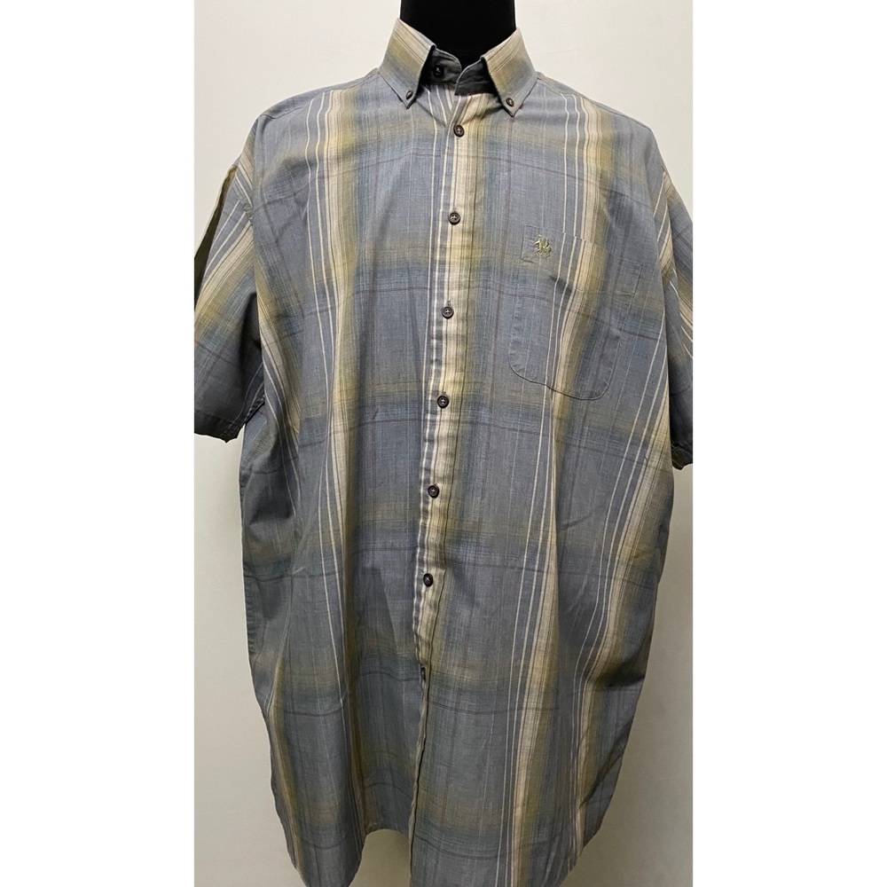 Knights Sportswear 2X Short Sleeve button up Blue